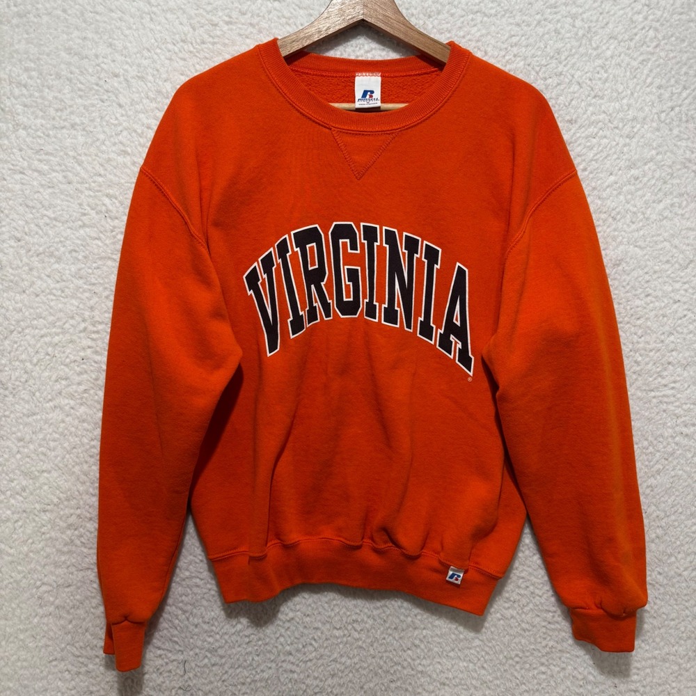 Russell Athletic Virginia Cavaliers Orange Sweatshirt Mens Medium